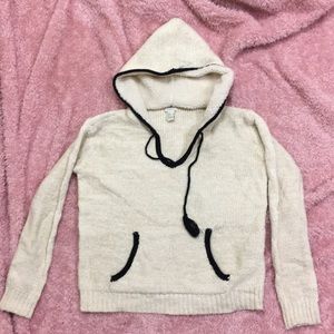 Hooded White Forever 21 Sweater